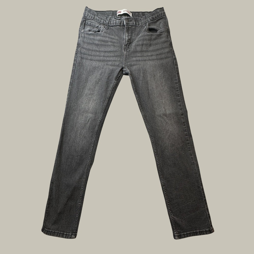 Levi's 510 Jeans Boys 20 Skinny Black Wash Performance Stretch Adjustable Waist
